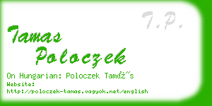 tamas poloczek business card